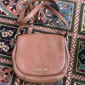 Michael Kors Medium Leather Bedford Flap Messenger Bag